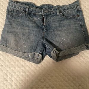 Distressed denim shorts Loft Size 10